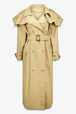 Hoss Intropia Gabardines|Casacos-Daniele. Sobretudo bordado Ecru