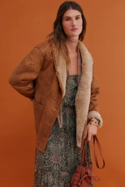 Hoss Intropia Sobretudos-Daphne. Desportiva dupla face Castanho