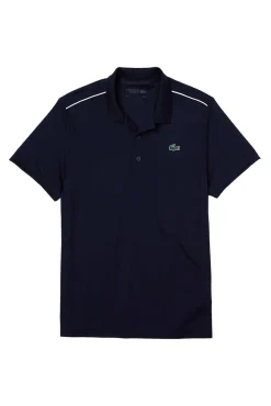 Lacoste Polos-Debrum contrastante nos ombros e nas extremidades das mangas Azul