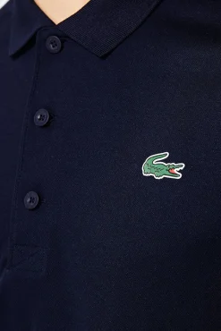 Lacoste Polos-Debrum contrastante nos ombros e nas extremidades das mangas Azul