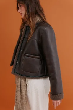 Hoss Intropia Sobretudos-Delia. Desportiva dupla face Castanho