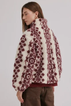 Hoss Intropia Sobretudos-Dena. Desportiva estampado Ecru