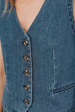 Cortefiel Coletes-denim Colete Azul