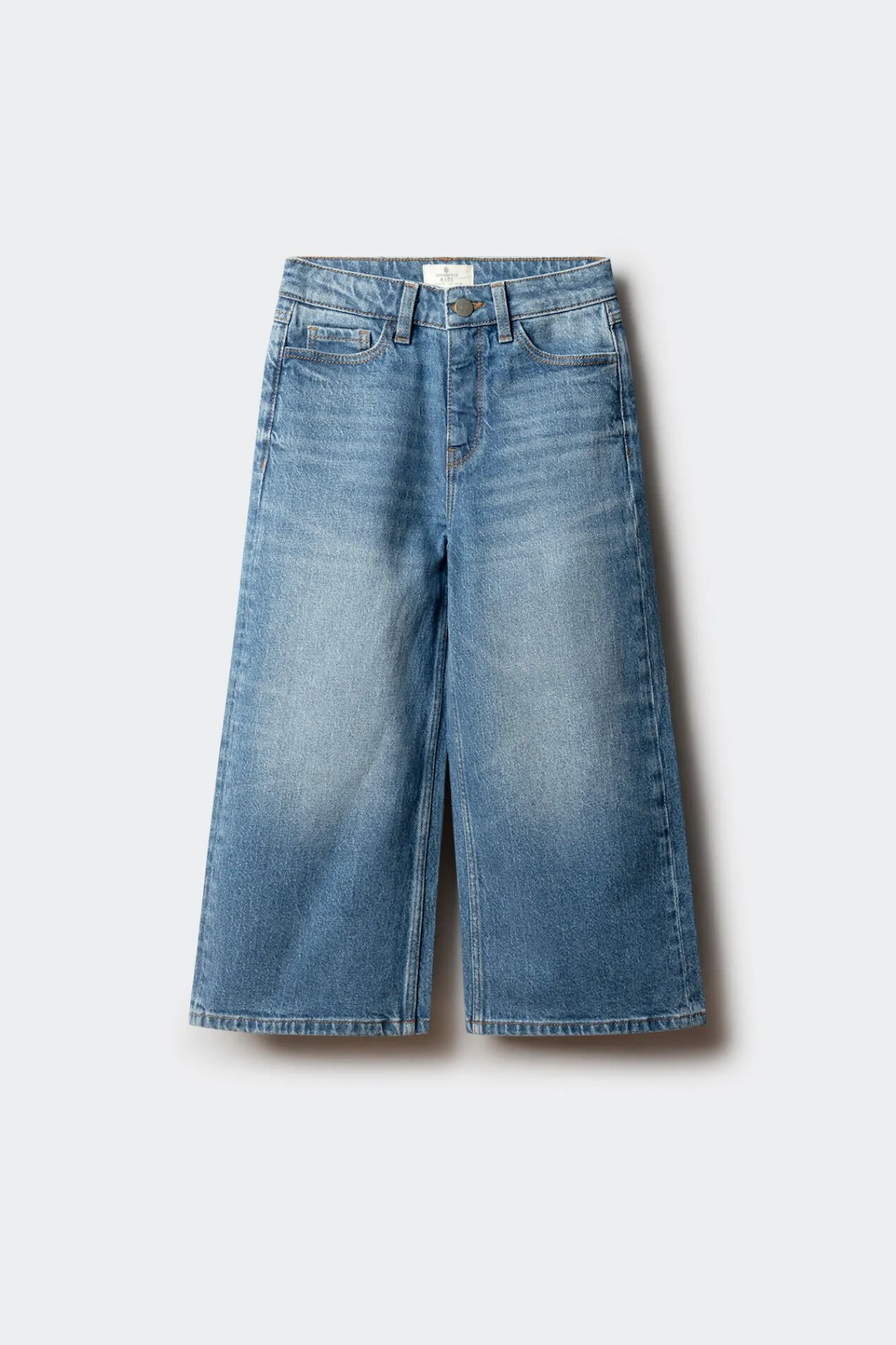 Springfield Kids Calças-denim jeans culotte para meninas azul