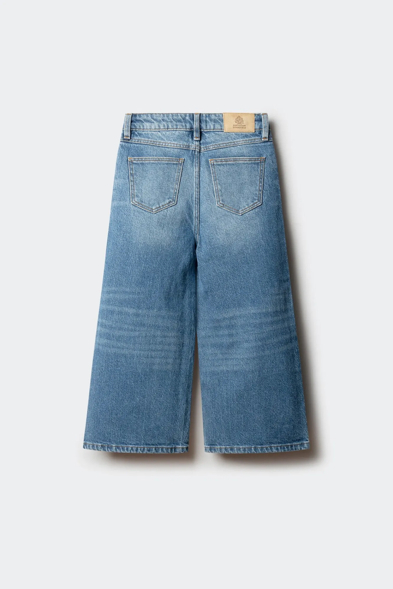 Springfield Kids Calças-denim jeans culotte para meninas azul