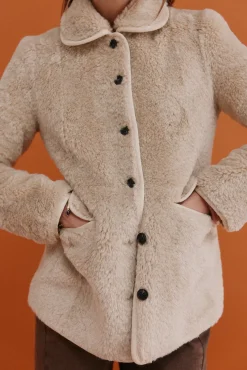 Hoss Intropia Sobretudos|Casacos-Denise. Desportiva com efeito de pele Ecru