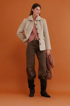 Hoss Intropia Sobretudos|Casacos-Denise. Desportiva com efeito de pele Ecru