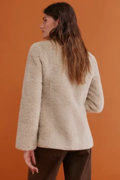 Hoss Intropia Sobretudos|Casacos-Denise. Desportiva com efeito de pele Ecru