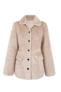 Hoss Intropia Sobretudos|Casacos-Denise. Desportiva com efeito de pele Ecru