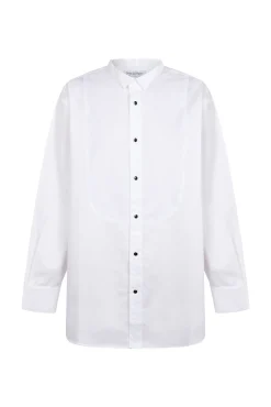 Pedro del Hierro Blusas-Desfile de camisas simples Branco