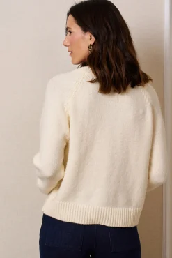 Polín Et Moi Camisolas-Detalhes da camisola Cris Ecru