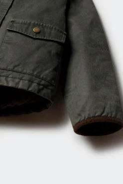 Springfield Kids Sobretudo-Detalhes do Parka menina Caqui escuro