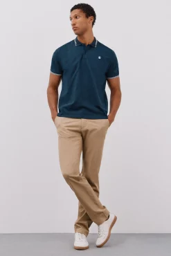 Cortefiel Polos-Dicas de polo piqué Azul