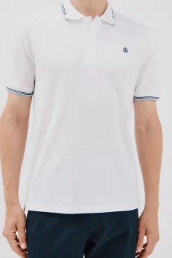 Cortefiel Polos-Dicas de polo piqué Branco
