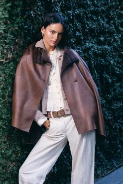 Hoss Intropia Sobretudos-Domingo. Desportiva dupla face Castanho