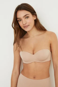 Women'secret Roupa Interior-ELEGANT Soutien sem alças microfibra cru