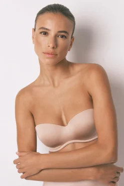 Women'secret Roupa Interior-ELEGANT Soutien sem alças microfibra cru