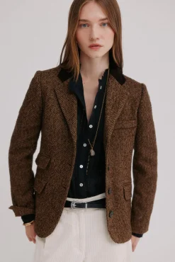 Hoss Intropia Blazers-Elsa. Blazer espiga Castanho