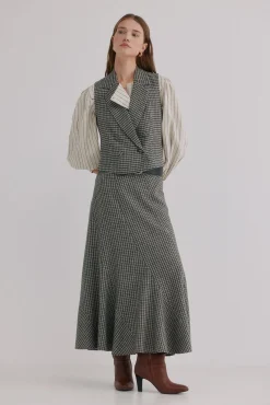 Hoss Intropia Coletes-Elsa. Colete xadrez Verde