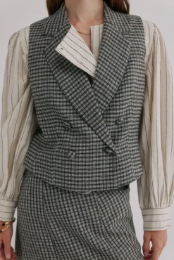 Hoss Intropia Coletes-Elsa. Colete xadrez Verde