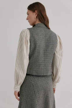 Hoss Intropia Coletes-Elsa. Colete xadrez Verde