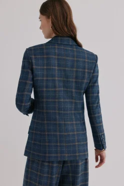 Hoss Intropia Fatos|Blazers-Elvira. Blazer xadrez Azul