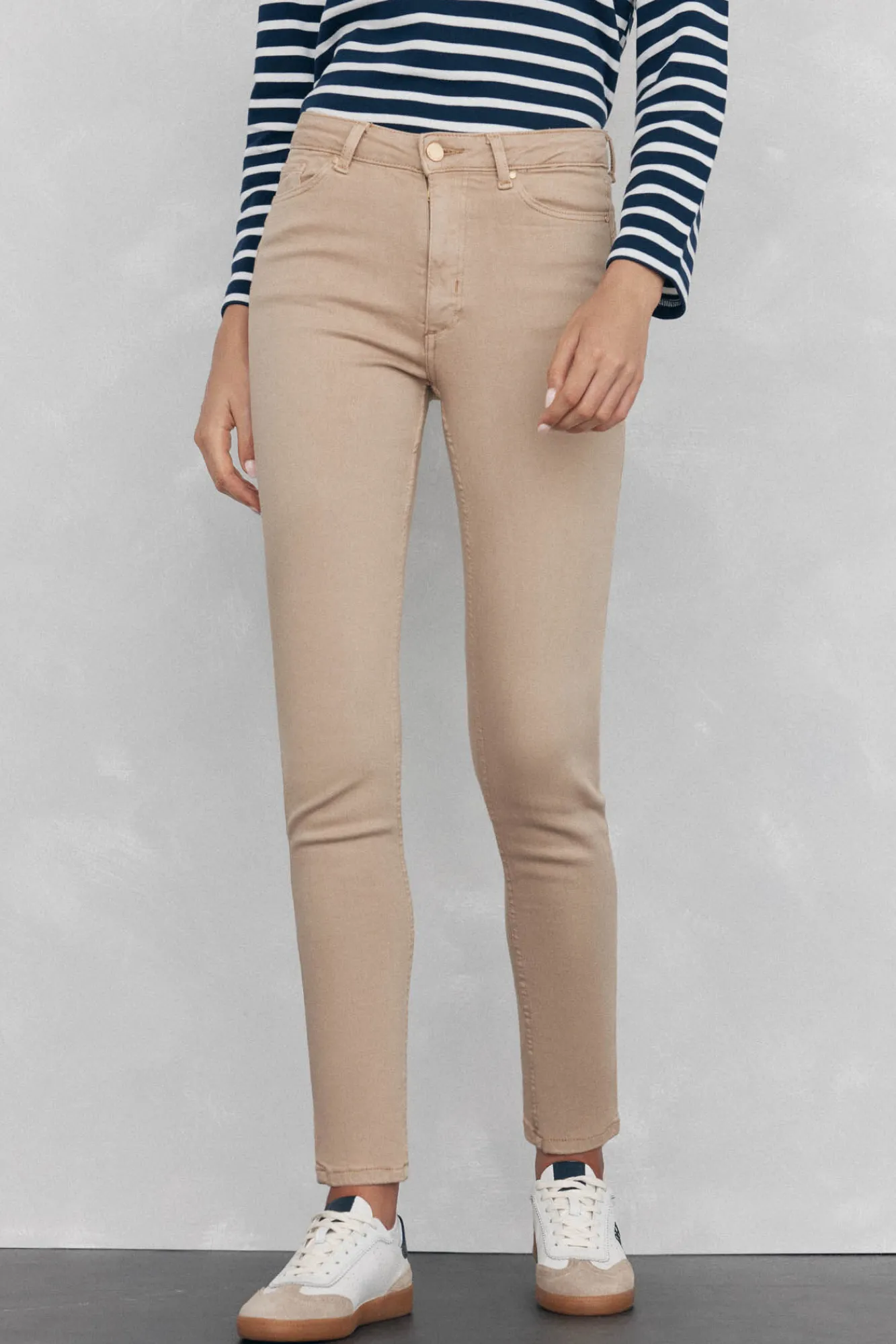 Pedro del Hierro Jeans|Calças-empurrar jeans Beige