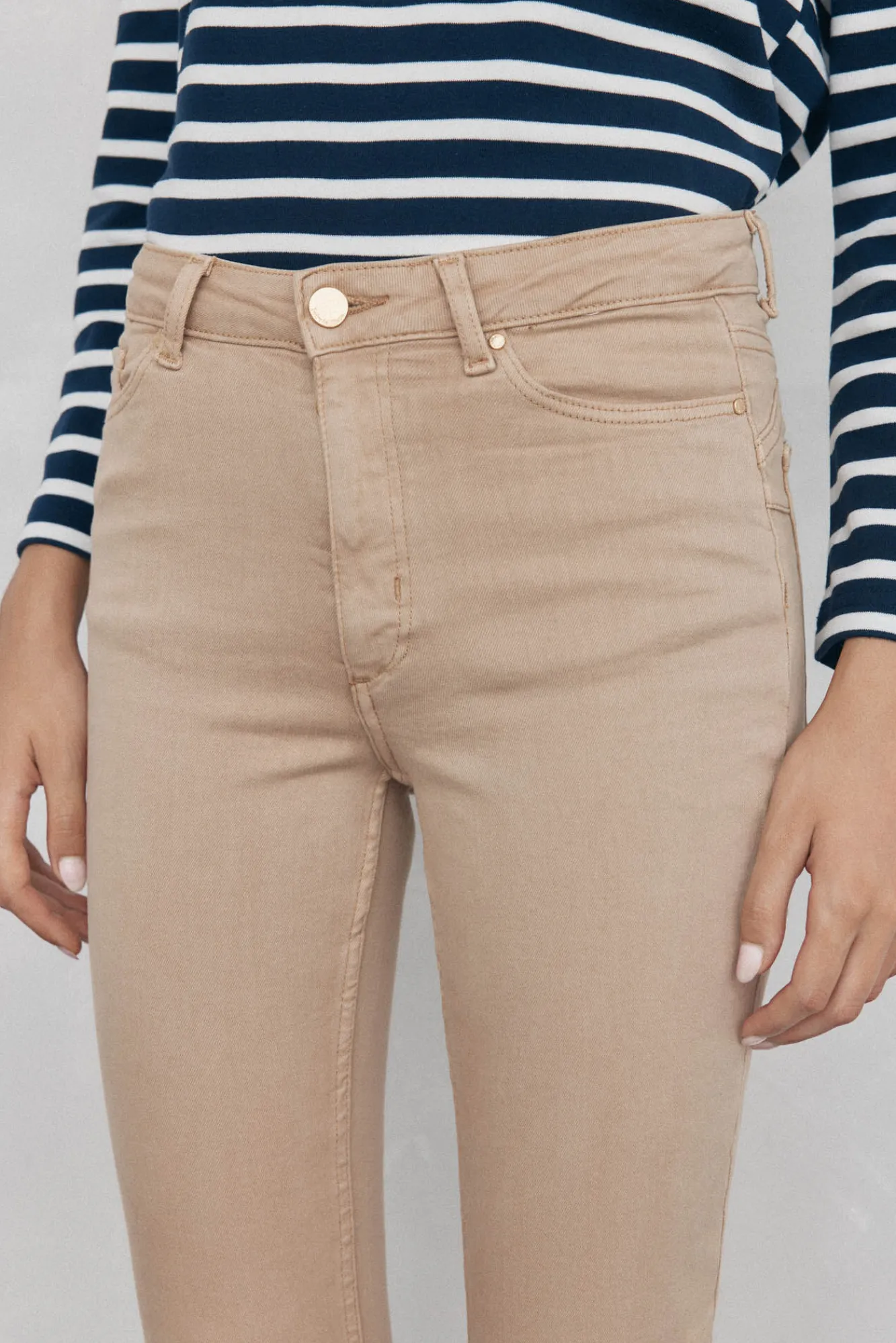 Pedro del Hierro Jeans|Calças-empurrar jeans Beige
