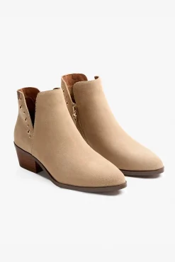 Popa Calçado De Couro|Botins-Enfeites para botim femininas Arista Castanho