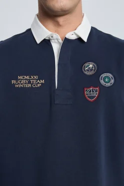 Valecuatro Polos-Escudos marinho Rugby 3 Azul