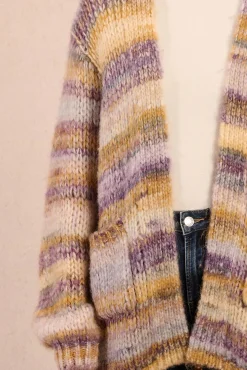 Molly Bracken Camisolas-Estampado riscas manga comprida feminino Multicolorido