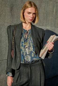 Hoss Intropia Blazers-Estela. Blazer riscas Cinzento