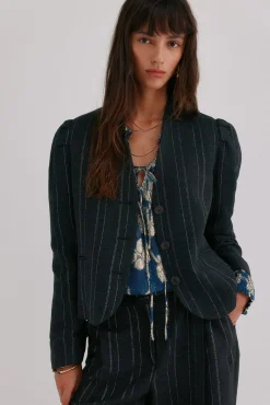 Hoss Intropia Blazers-Estela. Blazer riscas Cinzento