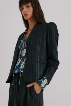 Hoss Intropia Blazers-Estela. Blazer riscas Cinzento
