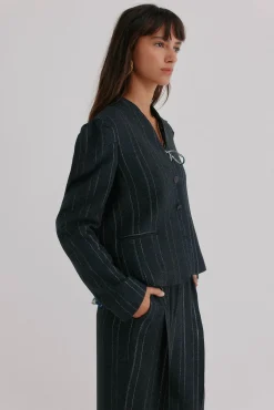 Hoss Intropia Blazers-Estela. Blazer riscas Cinzento