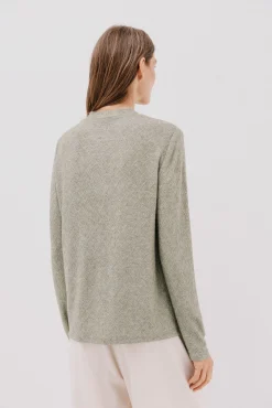 Cortefiel T-Shirts-Estrutura de losango superior Verde