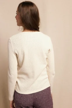 Slowlove Blusas-Estrutura do padeiro superior Ecru