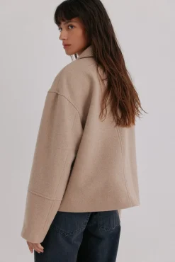 Hoss Intropia Casacos-Fabiana. Sobretudo curto Cinzento