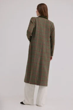 Hoss Intropia Sobretudos|Casacos-Fabrizia. Sobrecasaca xadrez Khaki