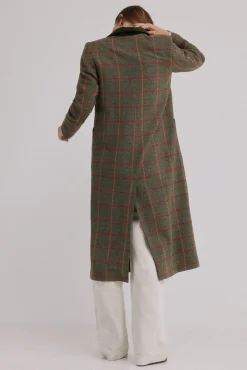 Hoss Intropia Sobretudos|Casacos-Fabrizia. Sobrecasaca xadrez Khaki