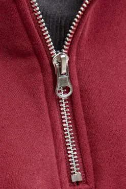 Jack & Jones Sweatshirts-Fecho-Éclair com gola vermelho