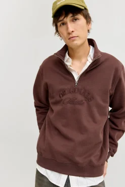 Jack & Jones Sweatshirts-Fecho-Éclair com gola estampado