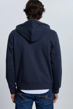 Valecuatro Sweatshirts-Fecho-Éclair com sweatshirt e escudo marinho Azul
