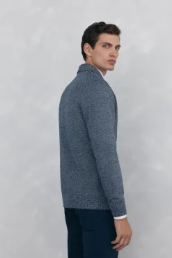 Pedro del Hierro Camisolas-Fecho-éclair com zíper torcido Azul