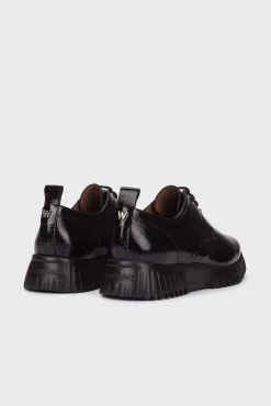 Wonders Calçado De Couro-FLEXFLY 01 Bluchers Preto