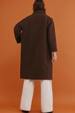 Hoss Intropia Casacos-Flora. Sobretudo com bolsos Castanho