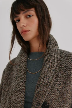 Hoss Intropia Casacos-Fátima. Sobretudo com lapela Ecru