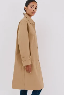 Cortefiel Gabardines|Casacos-Gabardina comprida Tostado