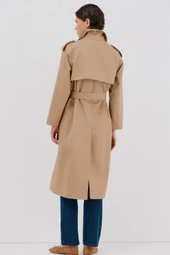 Cortefiel Gabardines|Casacos-Gabardina comprida Tostado