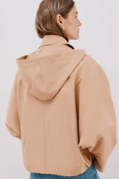 Cortefiel Gabardines|Casacos-Gabardina curta Tostado